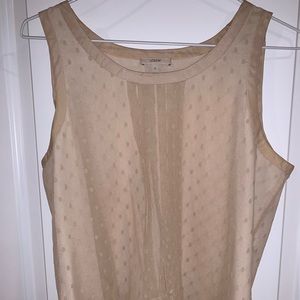 J.Crew blouse with polka dots and pleats